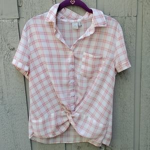 NEW! Paper Crane front tie top